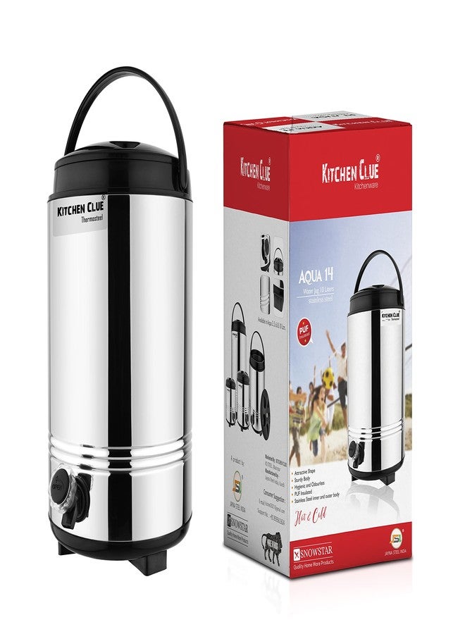Kitchen Clue PUF Insulated Hot & Cold Water Jug/Container for Office Home Kitchen I Travel Water/Tea Jug with Carry Handle I Hot & Cold Upto 4-5 Hours I Unbrerakable & Lightweight 10 Liters - Image 1